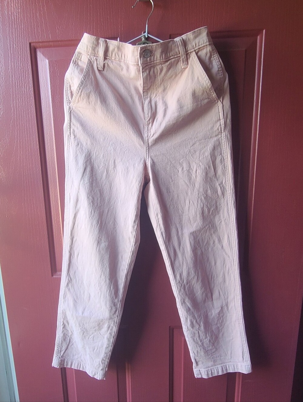 Madewell Pink High Rise Classic Straight Pants, Size 26 US 2/4